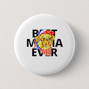 Best Cheeky Pug Mam ooit in de wereld Ronde Button 5,7 Cm