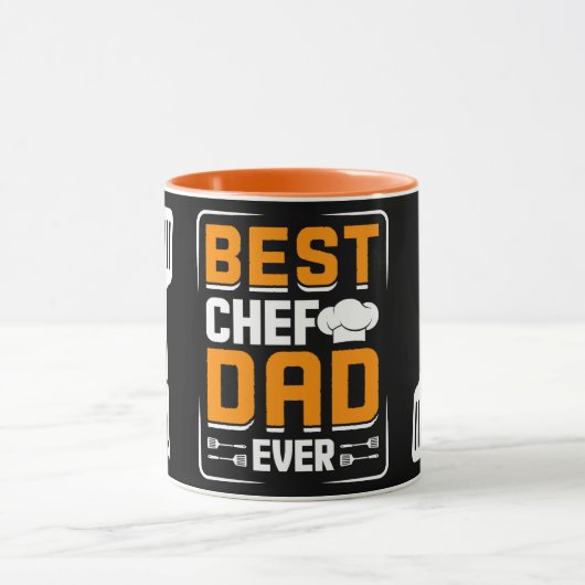 Best Chef and Dad Ever Coffee Mok (Midden)