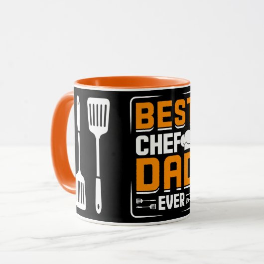 Best Chef and Dad Ever Coffee Mok (Voorkant links)