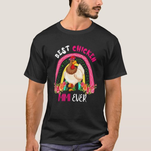 Best Chicken Mimi Ever Cute Chicken Bow Tie Mother T-shirt (Voorkant)