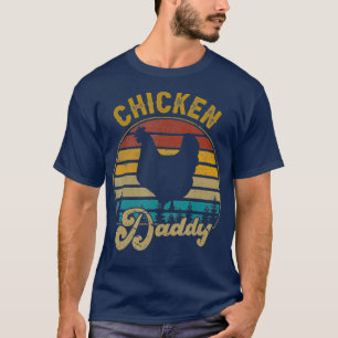 Best Chicken Papa  Retro 70S Chicken Dad T-shirt