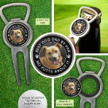 BEST CHIEN DAD BY PAR Photo Funny Couleurs personn<br><div class="desc">Créez un outil de divot photo golf avec le titre modifiable BEST DOG DAD BY PAR - NO PUTTS A PROPOS DE IT ou votre texte personnalisé dans votre choix de texte, d'empreintes, de cadres de cercle et de combinaisons de couleurs arrière - plans dans EDIT (en blanc sur noir)....</div>