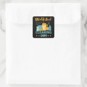 Best Cleaning Lady Housekeeping Gift Vierkante Sticker (Tas)