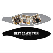 Best Coach Ever 3 Photo Collage Grey & Black Basketbal (Panelen)