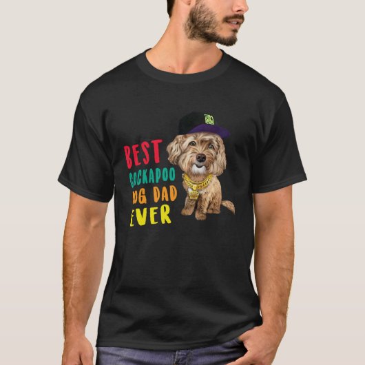 Best Cockapoo Dog Dad Ever Fathers Day Cute Hipst T-shirt (Voorkant)