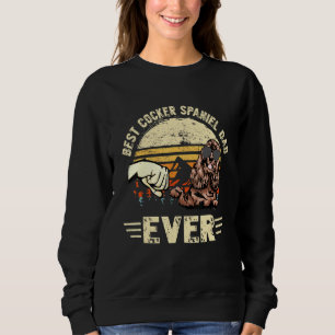 Best Cocker Spaniel Pap Ever Sunset Retro Fathers Trui