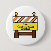 Best Construction Worker Button (Voorkant)