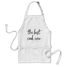 Best Cook Ever Apron met scripts