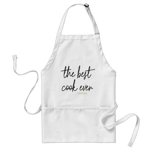 Best Cook Ever Apron met scripts Standaard Schort (Voorkant)