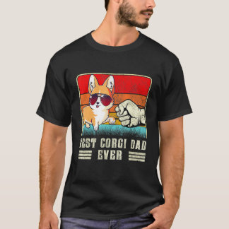 Best Corgi Dad Ever Retro Dadmen Collecties T-shirt