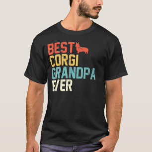 Best Corgi Grandpa Ever Retro Grandpa T-shirt
