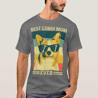 Best Corgi Mam Ever  Retro Moederdag Dog T-shirt