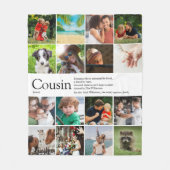 Best Cousin Ever Definition 16 Photo Collage Fun Fleece Deken (Voorkant)
