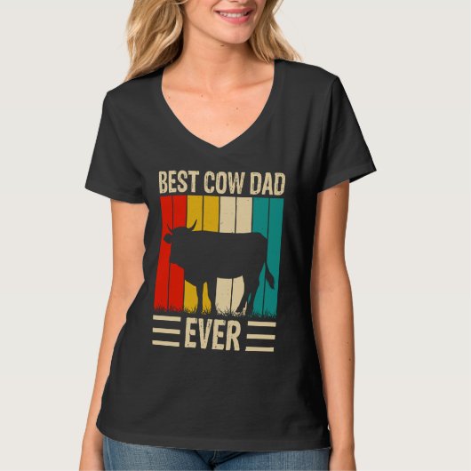 Best Cow Dad Ever  2 T-shirt (Voorkant)