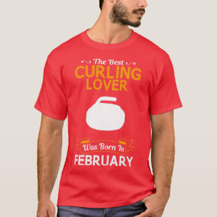 Best Curling Lover Februari Grappig design voor Gi T-shirt