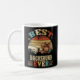 Best Dachshund Dad Ever Retro Fathers Day  Koffiemok