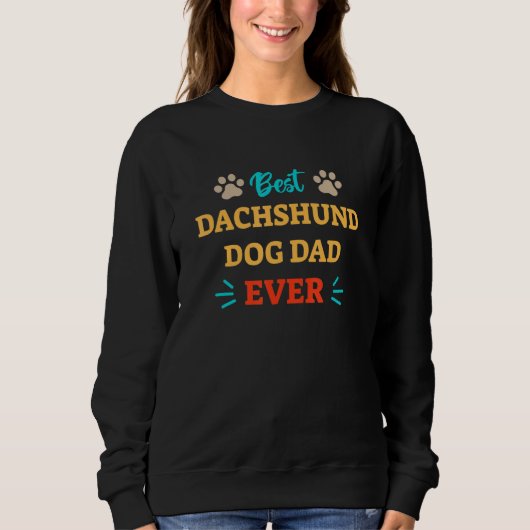 Best Dachshund Dog Dad Ever Trui (Voorkant)