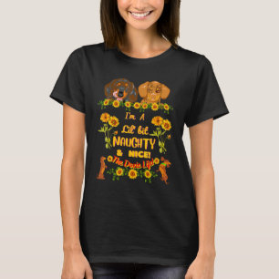Best Dachshund Funny Wiener Dog Naughty and Nice T-shirt