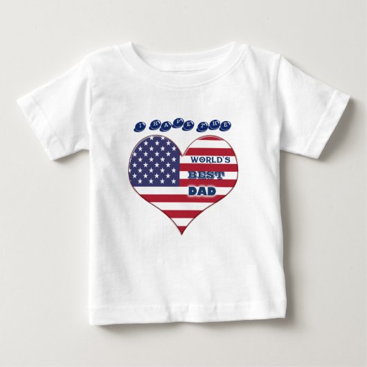 Best Dad American Flag Heart (Voorkant)