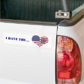 Best Dad American Flag Heart Bumpersticker (Op Truck)