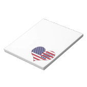 Best Dad American Flag Heart Notitieblok (Gedraaid)