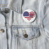 Best Dad American Flag Heart Ronde Button 5,7 Cm (In situ)