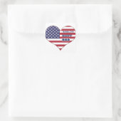 Best Dad American Flag Heart Vierkante Sticker (Tas)