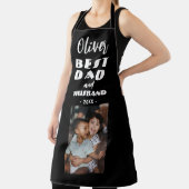 Best Dad and Husband Family Photo Keepomwille Blac Schort (Insitu)