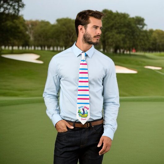 Best Dad beroemd gemaakt door Par | Golfliefhebber Stropdas