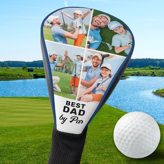 BEST DAD BY PAR Custom 4 Fotocollage Golfheadcover