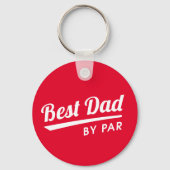 Best Dad By Par Custom Kind Foto Golfrood Sleutelhanger (Voorkant)