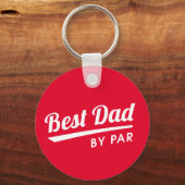 Best Dad By Par Custom Kind Foto Golfrood Sleutelhanger (Voorkant)