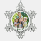 Best Dad By Par Custom Photo Golf Theme Ornament (Voorkant)