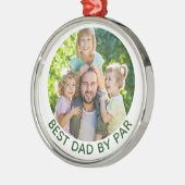 Best Dad By Par Custom Photo Golf Theme Ornament (Links)