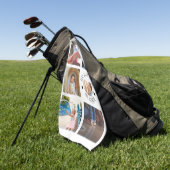 BEST dad BY PAR Foto Gepersonaliseerde vaderdag Golfhanddoek (Groen)
