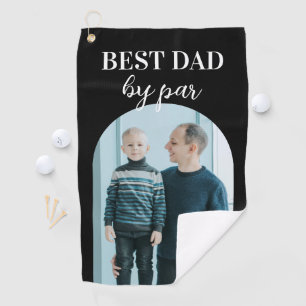 Best Dad By Par Fotosjabloon Custom Arch Golfhanddoek