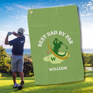 Best Dad By Par Gepersonaliseerde Mannen Golfhandd Golfhanddoek