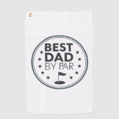 Best Dad By Par Golf Badge Design Golfhanddoek (Voorkant)