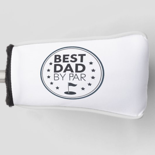 Best Dad By Par Golf Badge Design Golfheadcover (Voorkant)