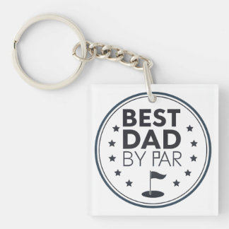 Best Dad By Par Golf Badge Design Sleutelhanger