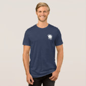 Best Dad By Par Golf Lover Custom Tri-Blend Shirt (Voorkant volledig)