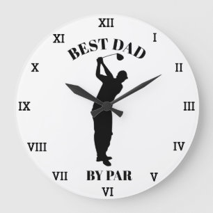Best Dad By Par Golfer Verjaardag 70e grappig Grote Klok