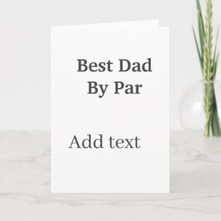 Best dad by par gray black father's day namesimple kaart