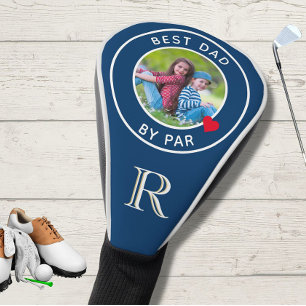 BEST DAD BY PAR Photo Monogram Blauw Golfheadcover
