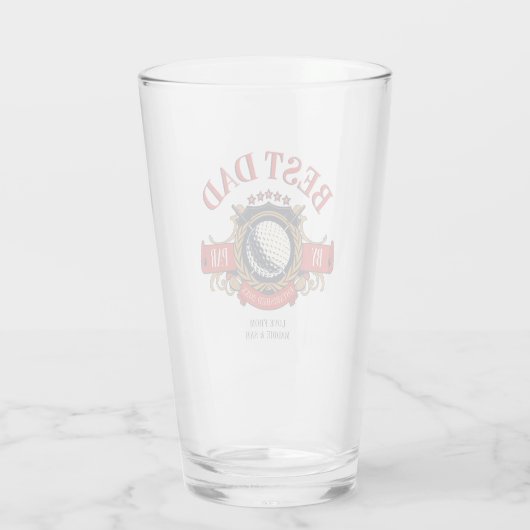 Best Dad By Par Seal Elegant Custom Glas (Achterkant)
