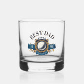 Best Dad By Par Seal Elegant Custom Whisky Glas (Voorkant)