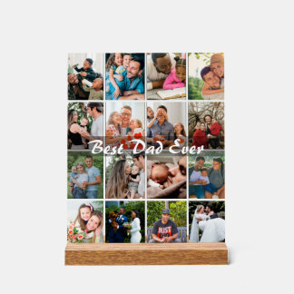 Best Dad Ever 16 Photo Collage Personalized Father