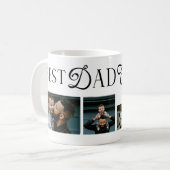Best Dad Ever 3 Photo Modern Fathers Day Gifts Koffiemok (Voorkant links)