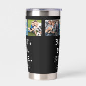 BEST DAD EVER 3 Photos Personalized Geïsoleerde Drinkbeker (Links)