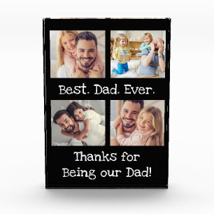 Best Dad Ever 4 Photo Collage Fun Keepsaké Bloc